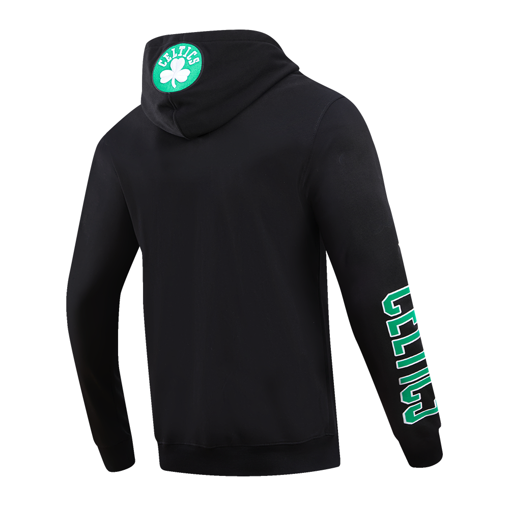 Pro Standard Men's Boston Celtics Classic Fleece PO Hoodie -Black - BLACK Thumbnail View 4