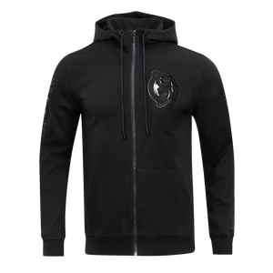 Pro Standard Men's Boston Celtics Triple Black Logo Zipper Hoodie