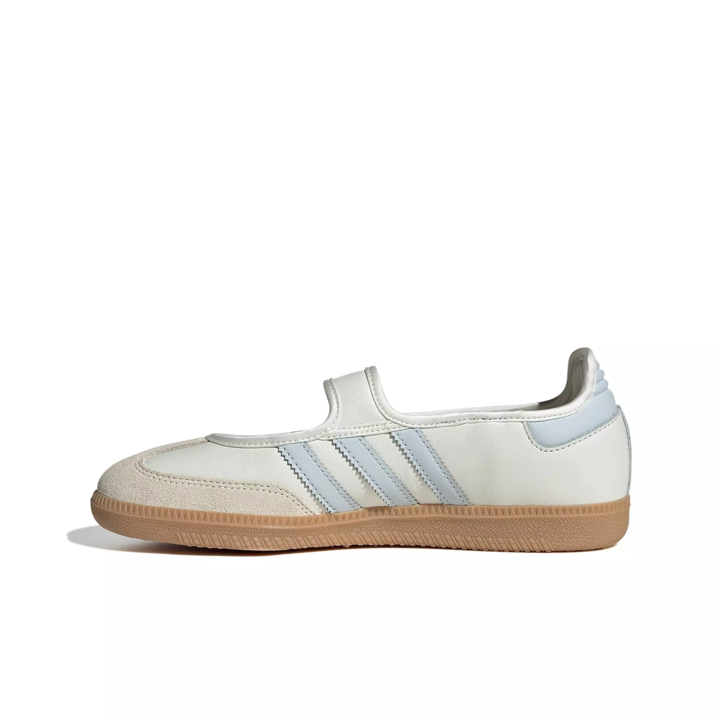 adidas Originals Samba Jane OG "Cloud White/Gum 3/Halo Blue" Women's Shoe - WHITE/GUM 3/BLUE