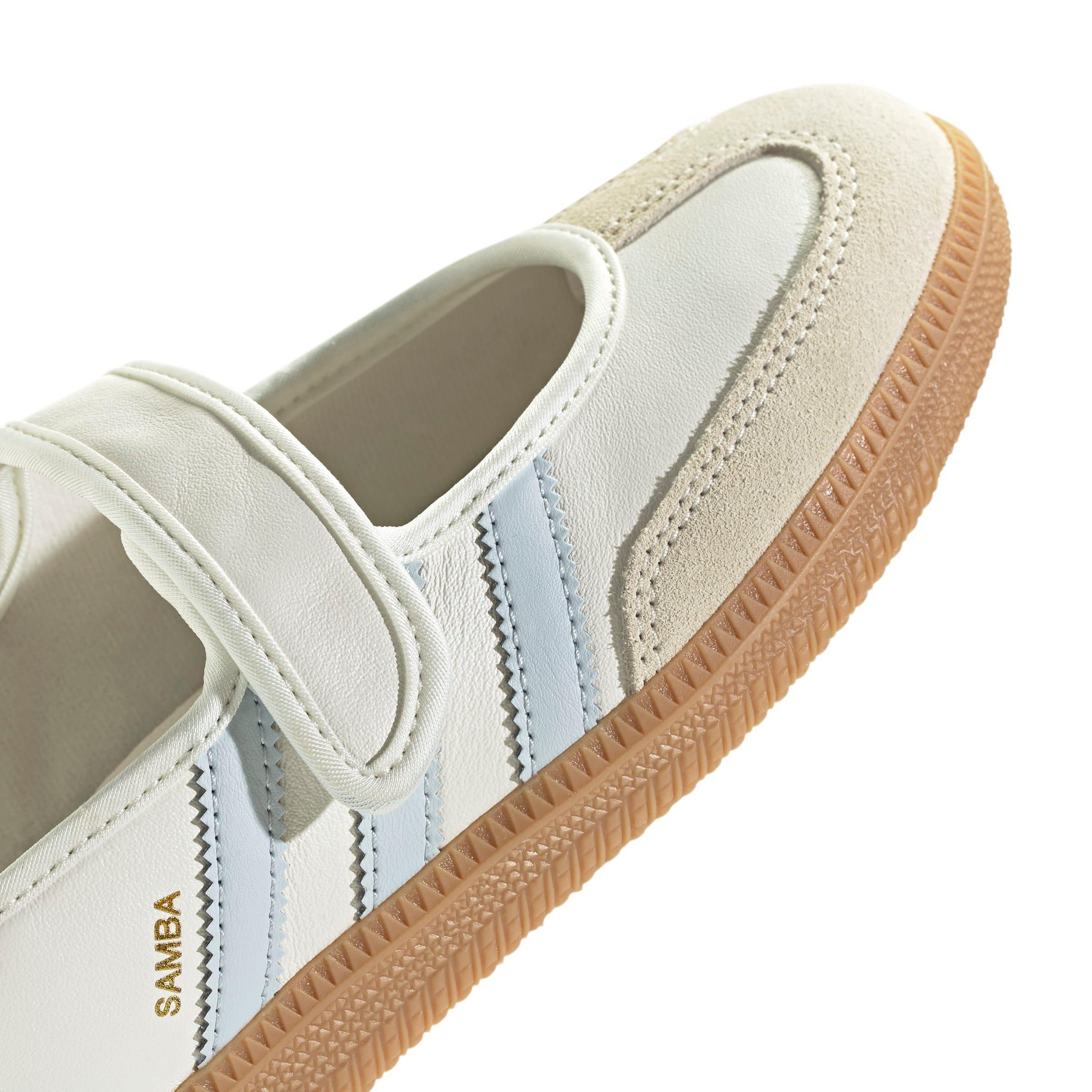 adidas Originals Samba Jane OG "Cloud White/Gum 3/Halo Blue" Women's Shoe - WHITE/GUM 3/BLUE Thumbnail View 5