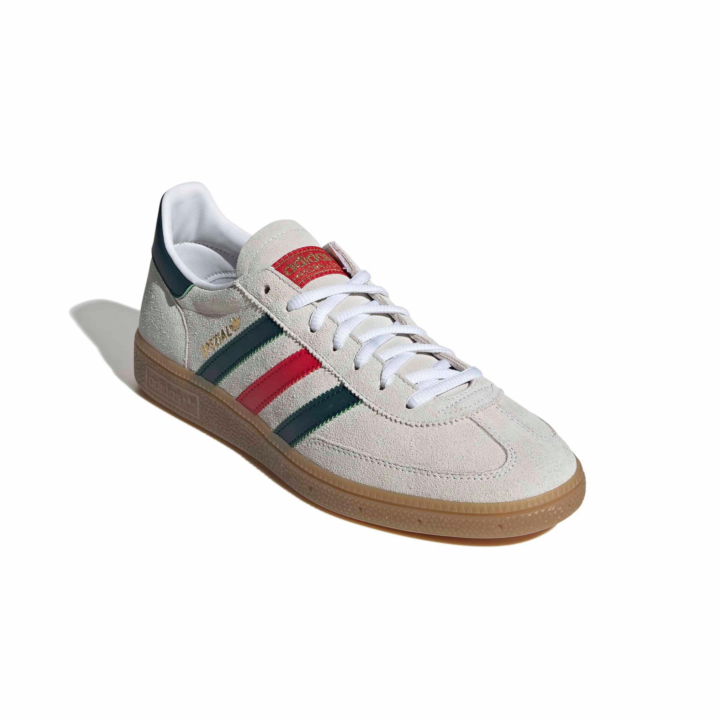 adidas Originals Mexico Handball Spezial "Ftwr White/Aurora Ivy/Better Scarlet" Men's Shoe - WHITE/IVY/SCARLET Thumbnail View 3