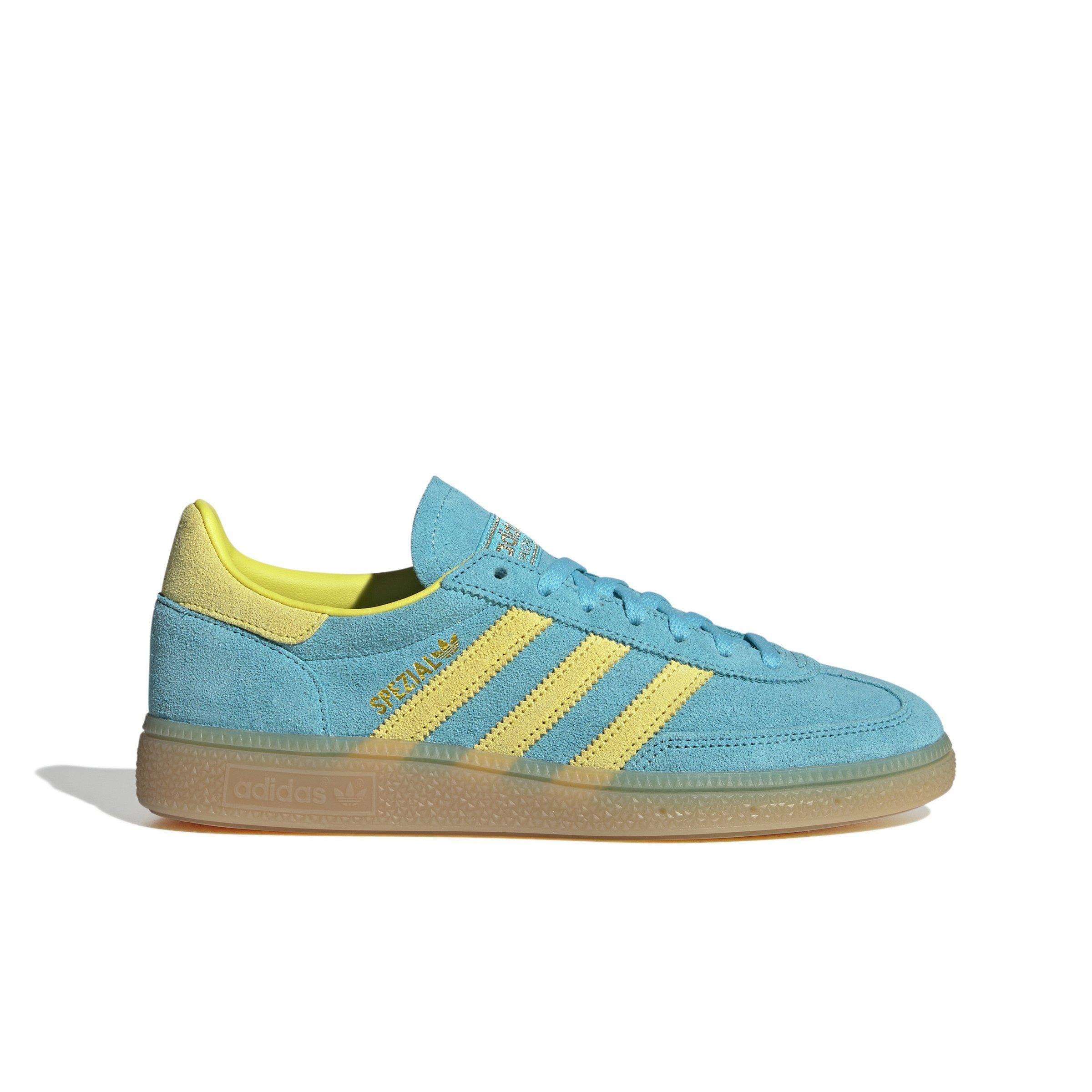 adidas Originals Handball Spezial "Blue Glow/Bright Yellow/Gold Metallic" Women's Shoe - BLUE/YELLOW/GOLD Thumbnail View 1