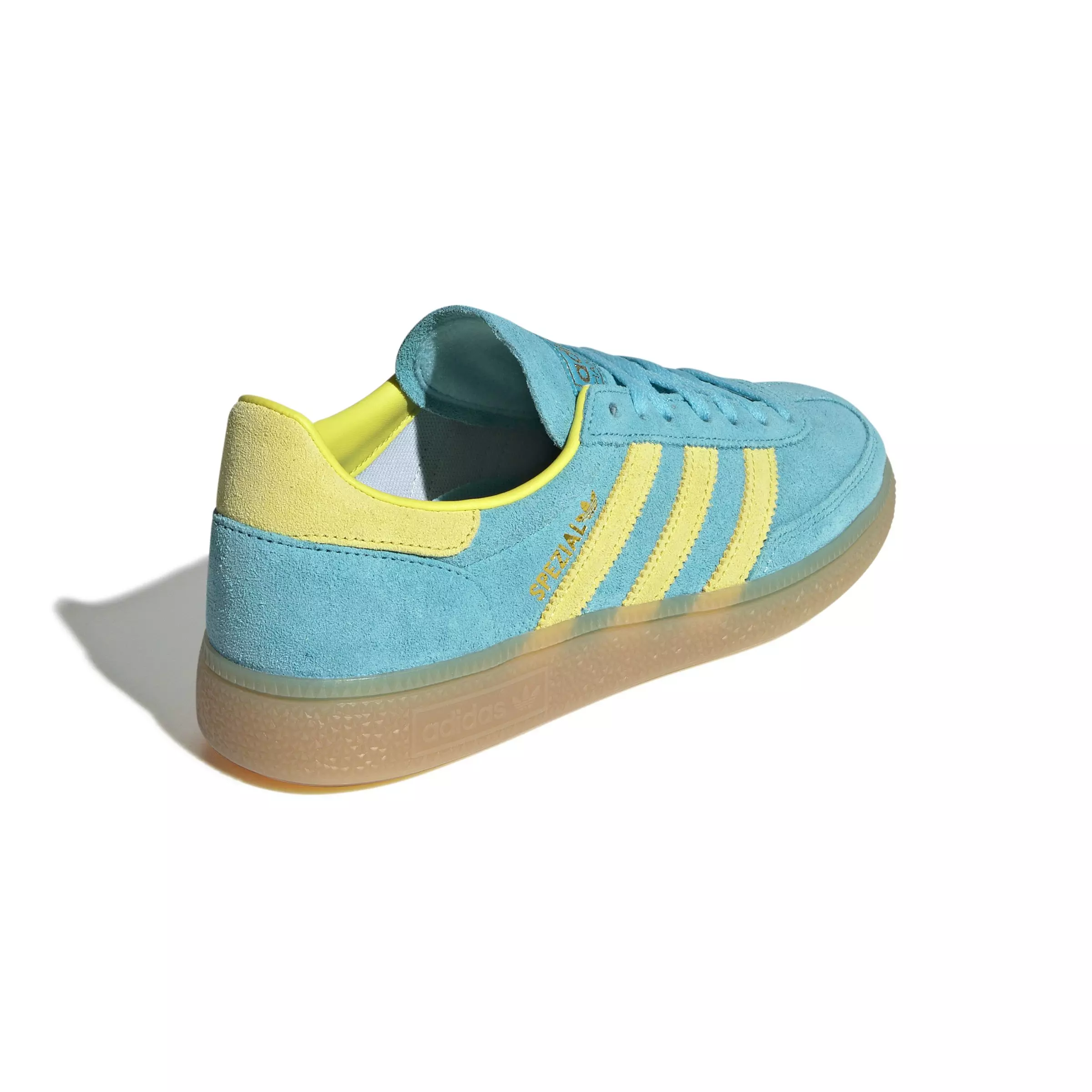 adidas Originals Handball Spezial "Blue Glow/Bright Yellow/Gold Metallic" Women's Shoe - BLUE/YELLOW/GOLD
