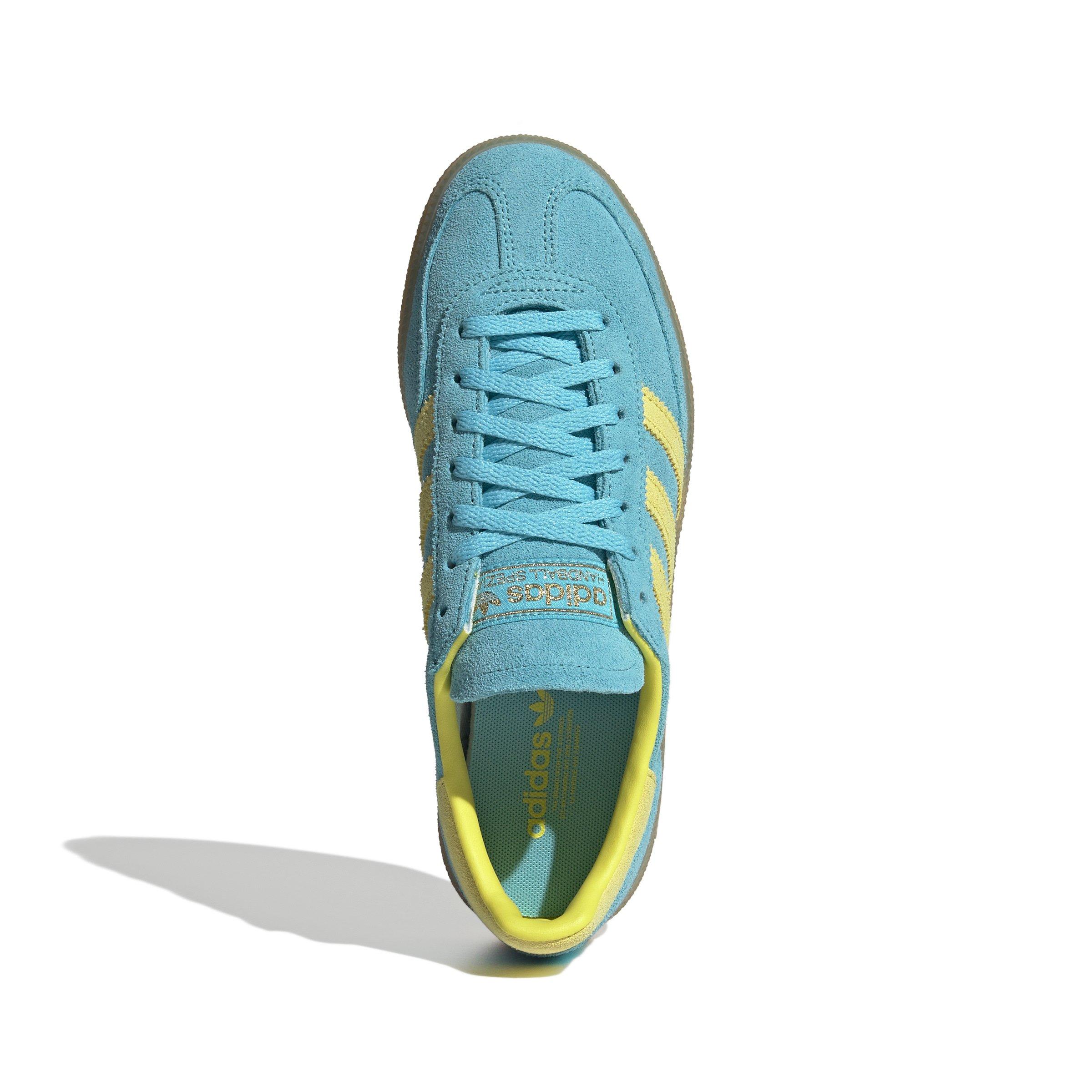 adidas Originals Handball Spezial "Blue Glow/Bright Yellow/Gold Metallic" Women's Shoe - BLUE/YELLOW/GOLD Thumbnail View 5