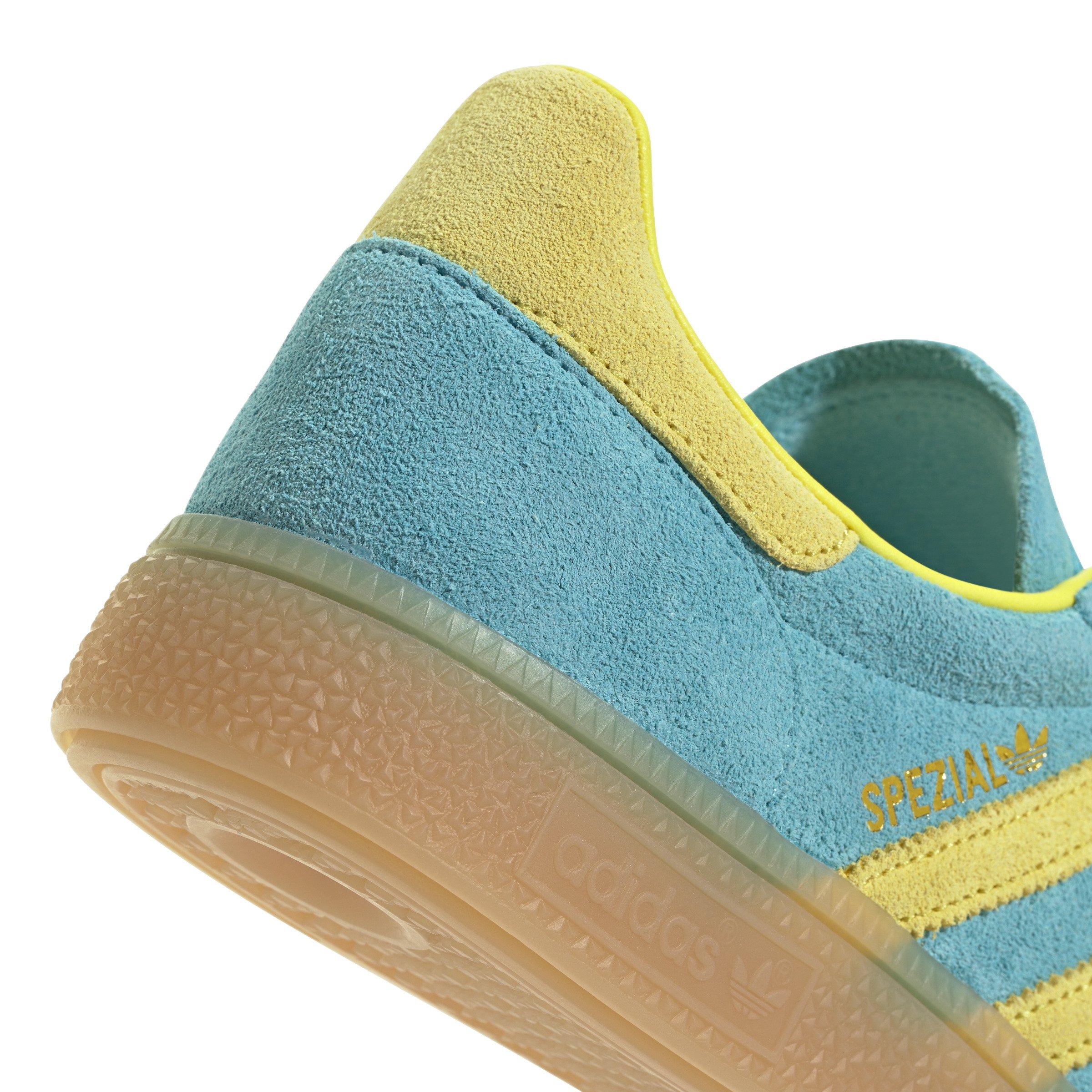 adidas Originals Handball Spezial "Blue Glow/Bright Yellow/Gold Metallic" Women's Shoe - BLUE/YELLOW/GOLD Thumbnail View 8