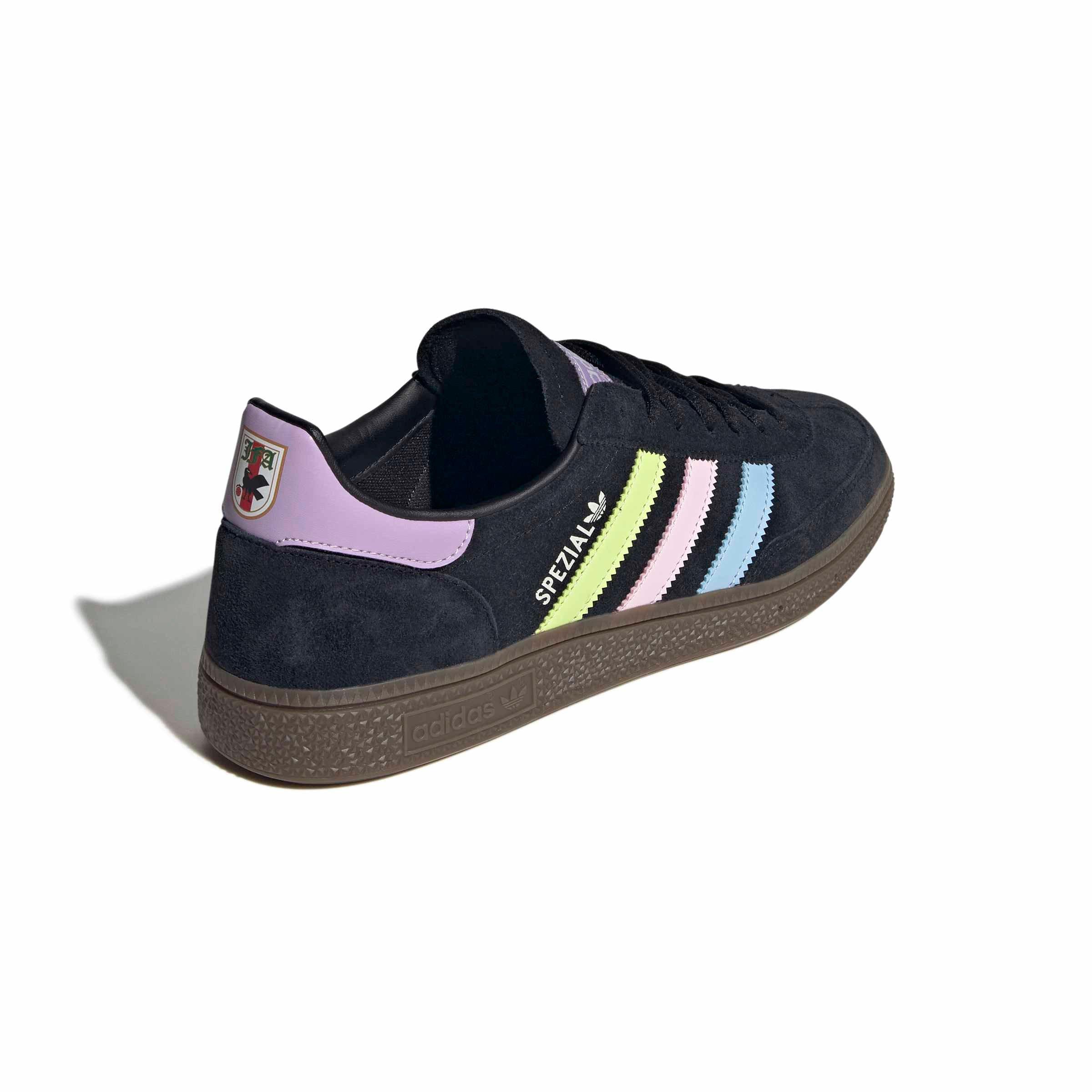 adidas Originals Japan Handball Spezial "Core Black/Glow Blue/Off White" Men's Shoe - BLACK/BLUE/OFF WHITE Thumbnail View 4