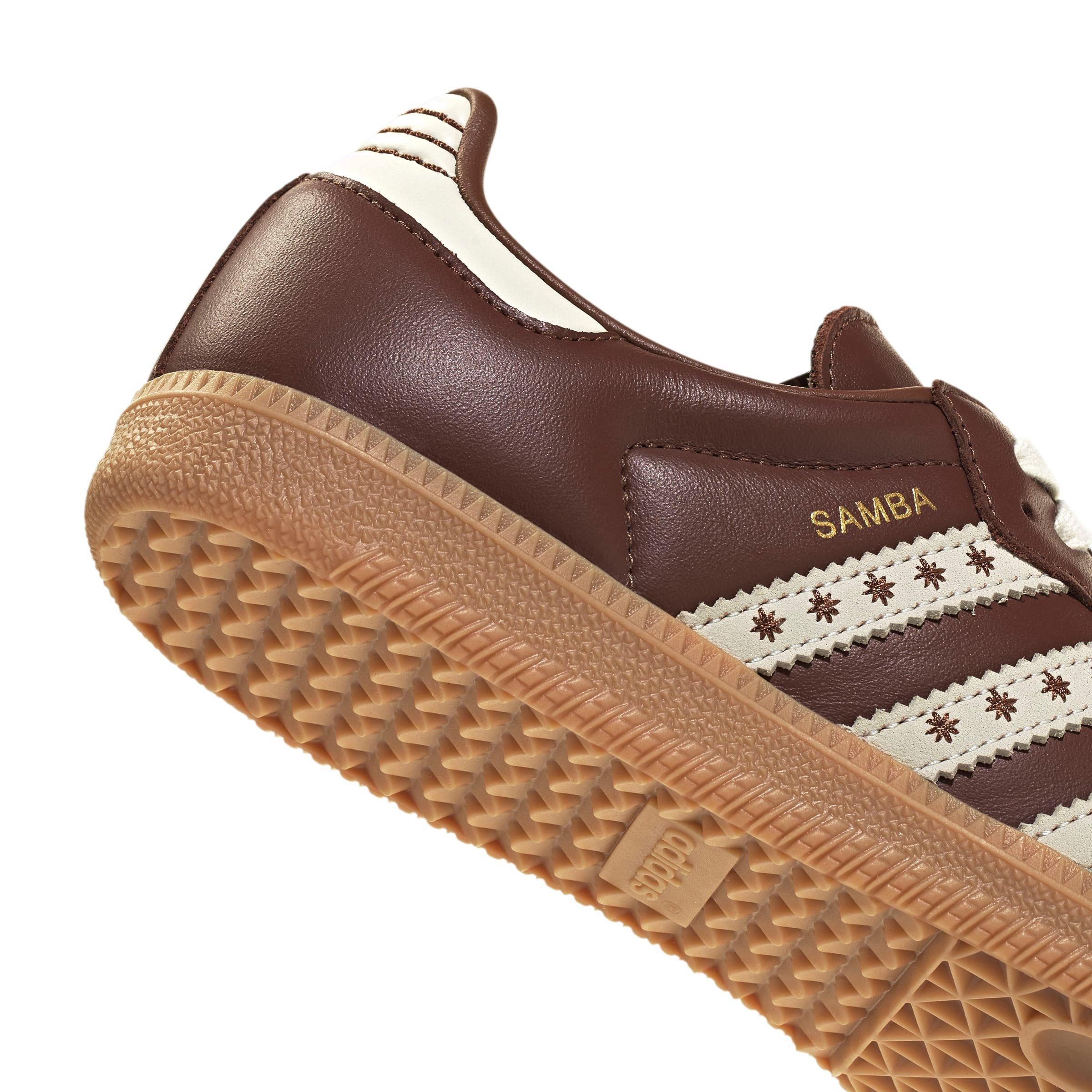 adidas Originals Samba OG "Cloud White/Preloved Brown/Cream White" Women's Shoe - WHITE/BROWN/WHITE Thumbnail View 7