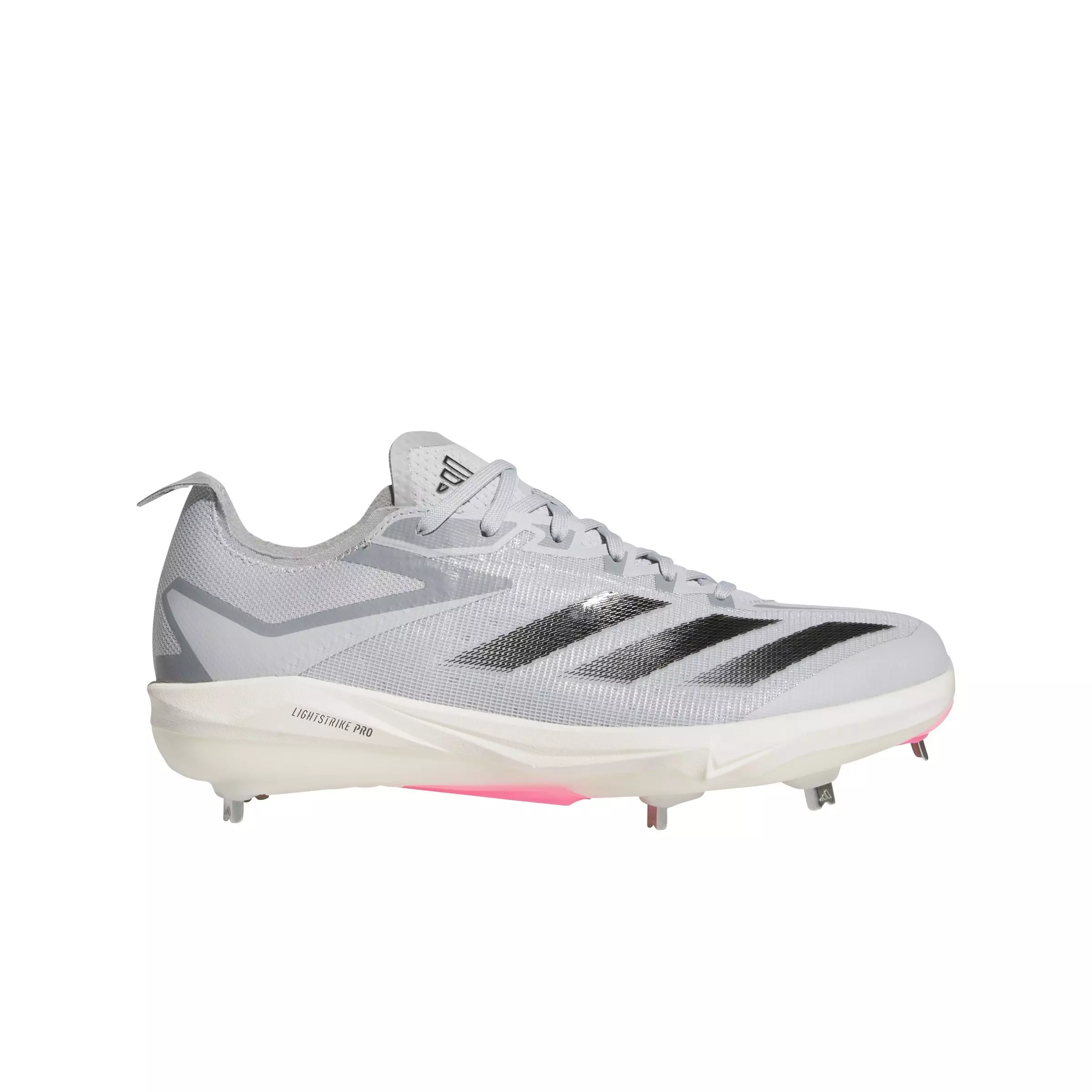 adidas Adizero Electric+ "Team Light Grey/Core Black/Ftwr White" Men's Baseball Cleat - LT GREY/BLACK/WHITE