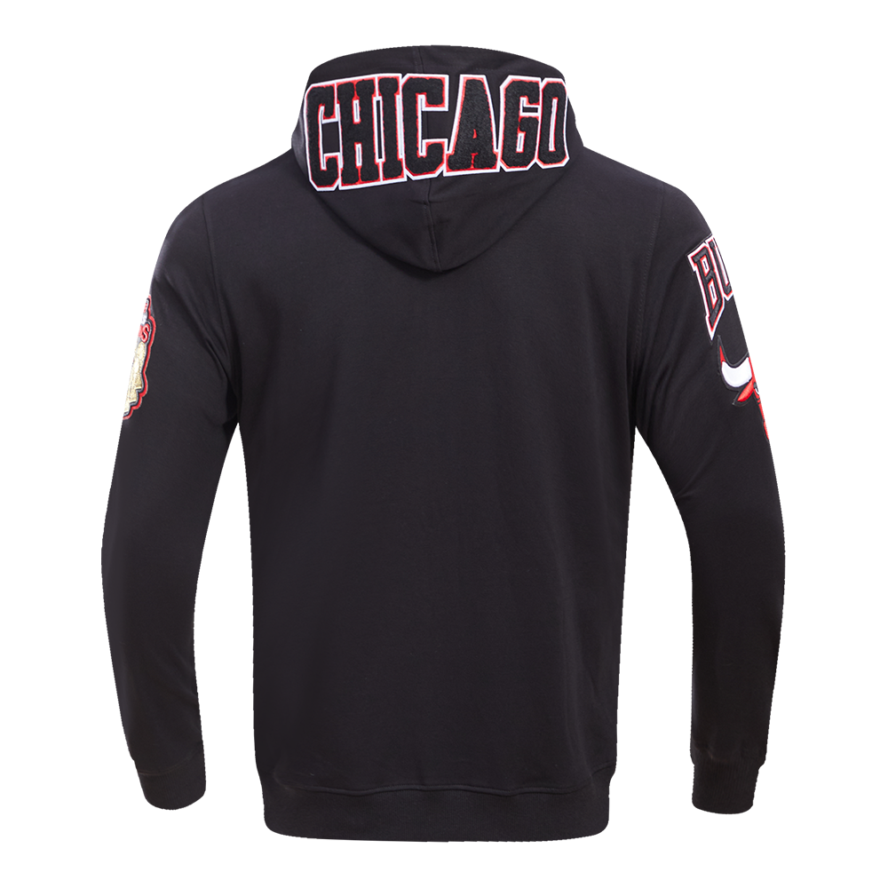 Pro Standard Men's Chicago Bulls Classic Chenille DK Full-Zip Pullover Jacket -Black - BLACK Thumbnail View 2