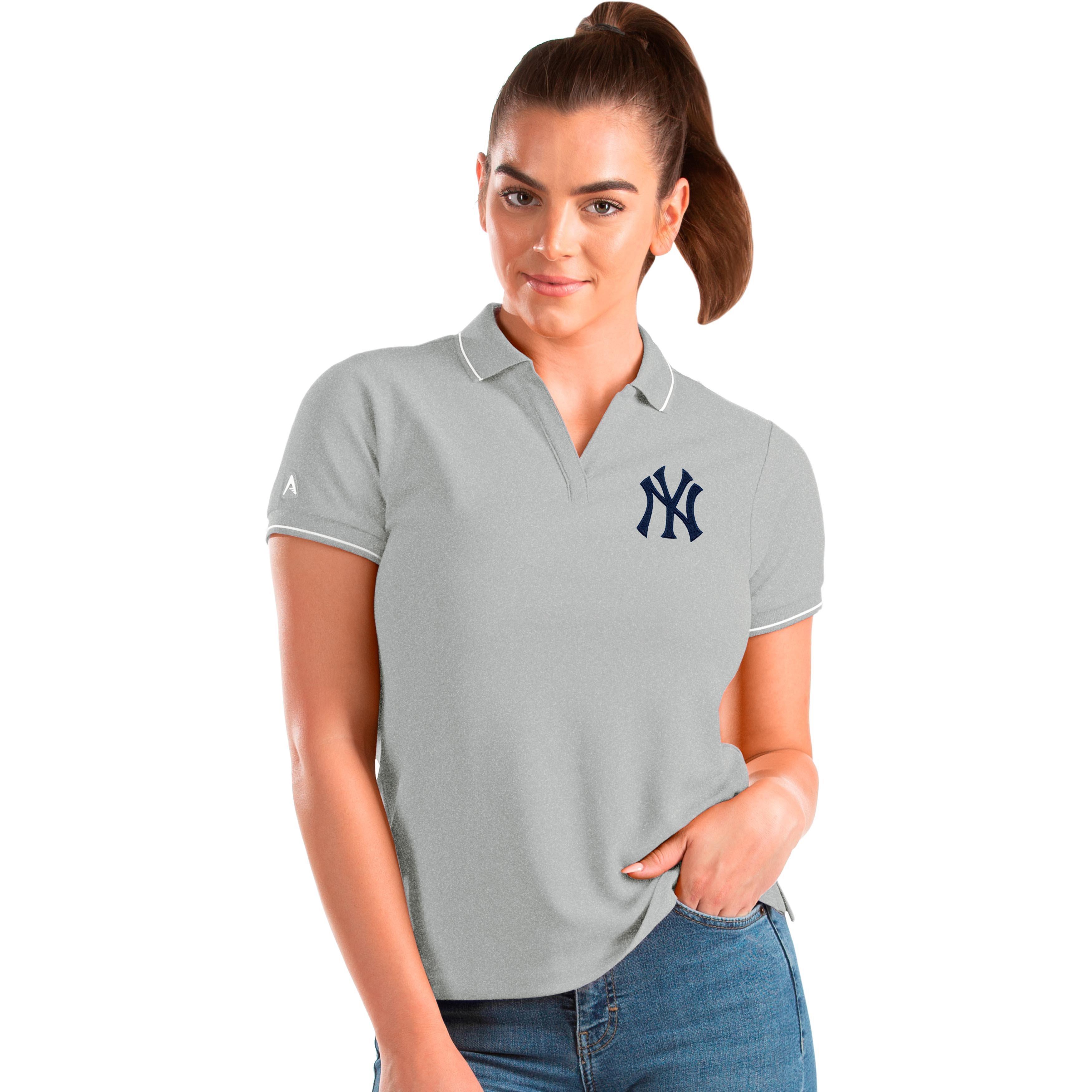 Antigua Embroidered New York Yankees Baseball POLO SHIRT Size Large NEW