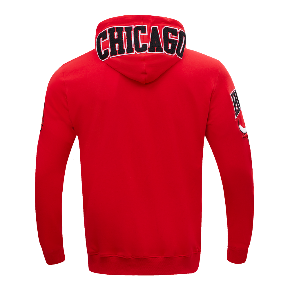Pro Standard Men's Chicago Bulls Classic Chenille DK Full-Zip Pullover Jacket - Red - RED Thumbnail View 2