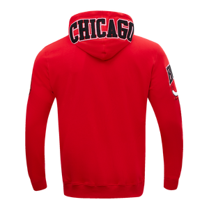 Pro Standard Men's Chicago Bulls Classic Chenille DK Full-Zip Pullover Jacket -Red