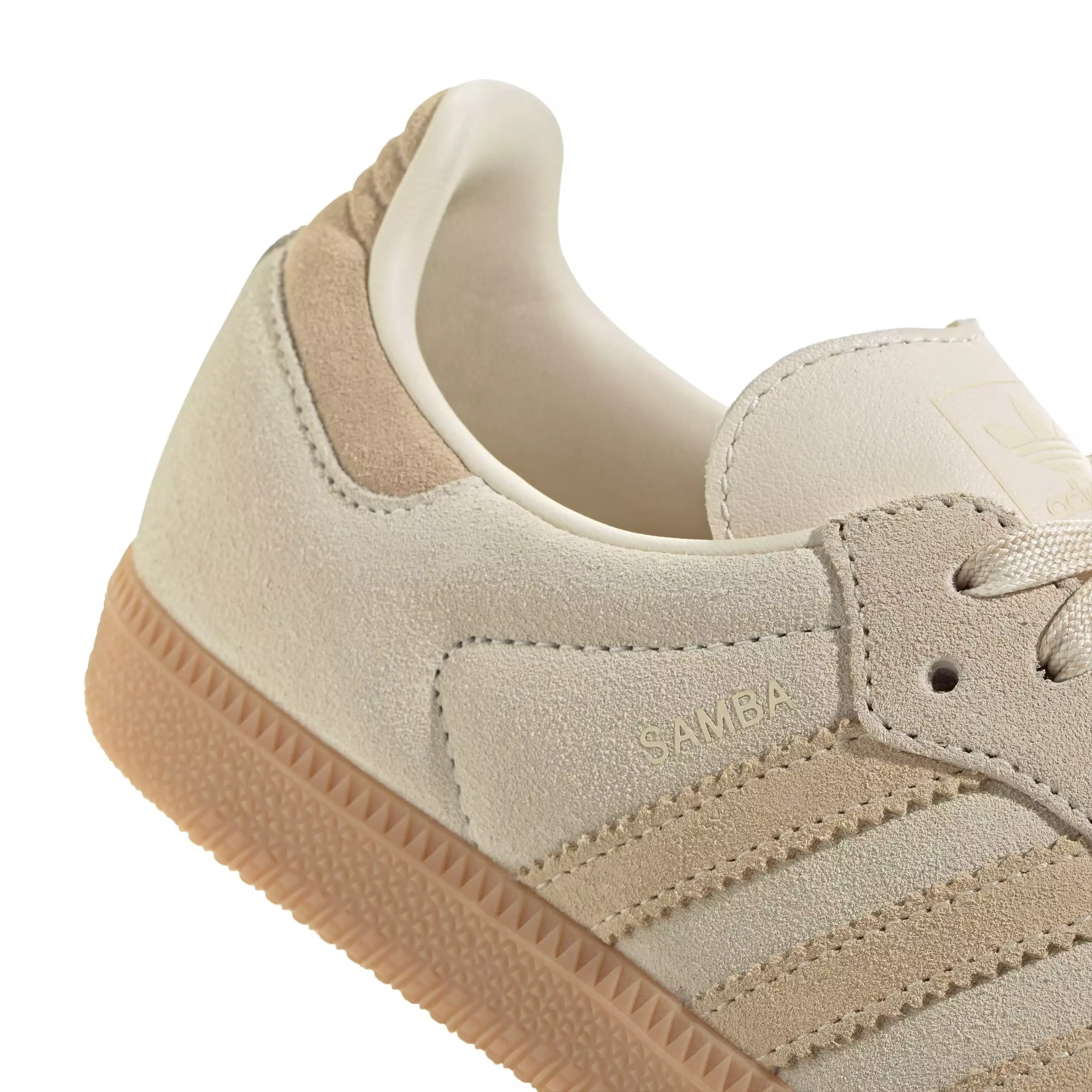 adidas Originals Samba OG "Cloud White/Wonder White/Sand Strata" Women's Shoe - WHITE/WHITE/SAND