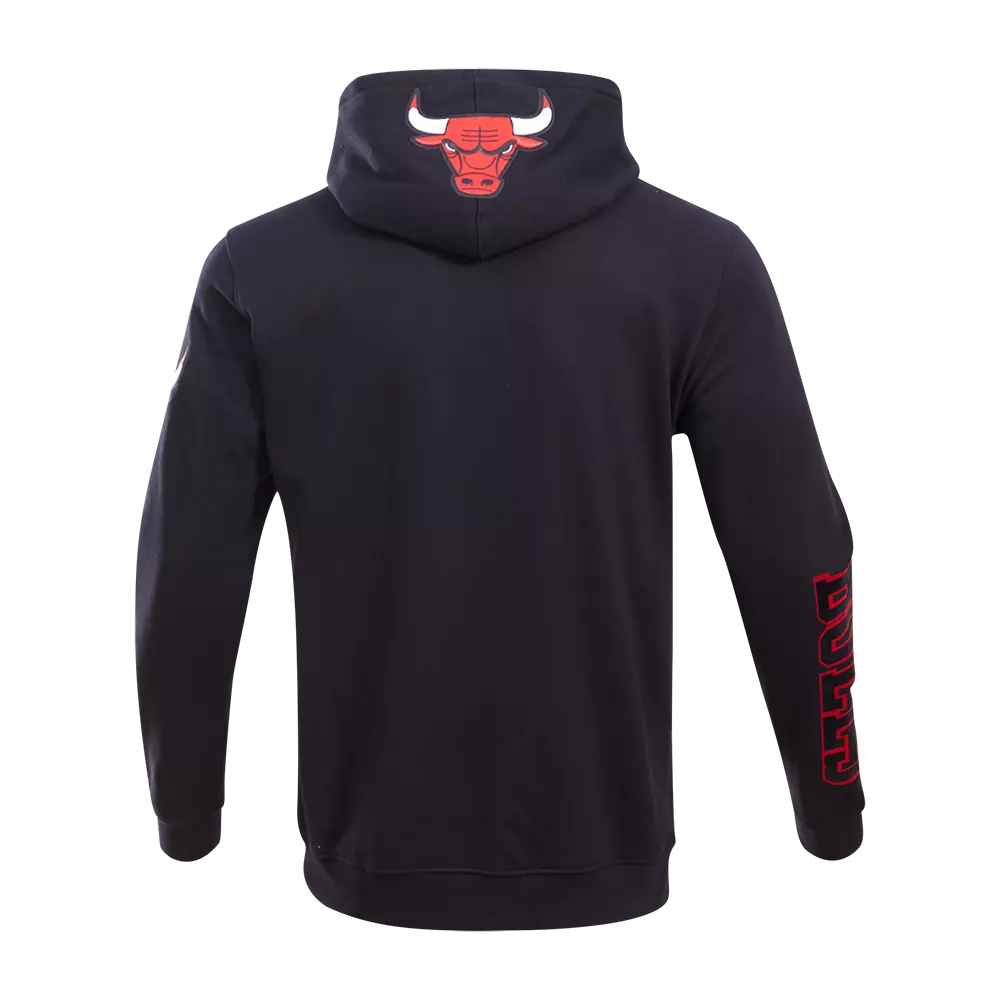 Pro Standard Men's Chicago Bulls Classic Fleece PO Hoodie -Black - BLACK