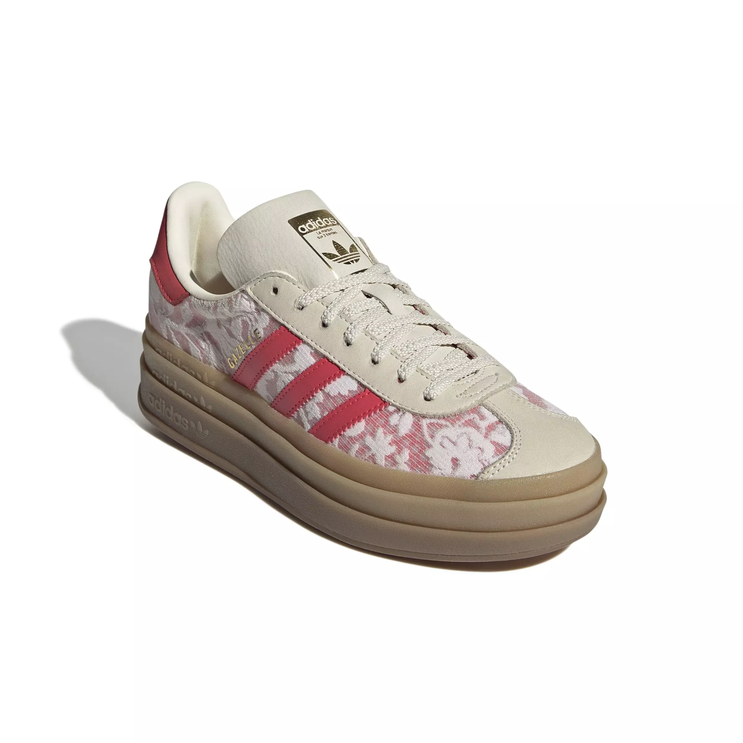 adidas Originals Gazelle Bold X Liberty London "White/Cream White/Better Scarlet" Women's Shoe - WHITE/WHITE/SCARLET