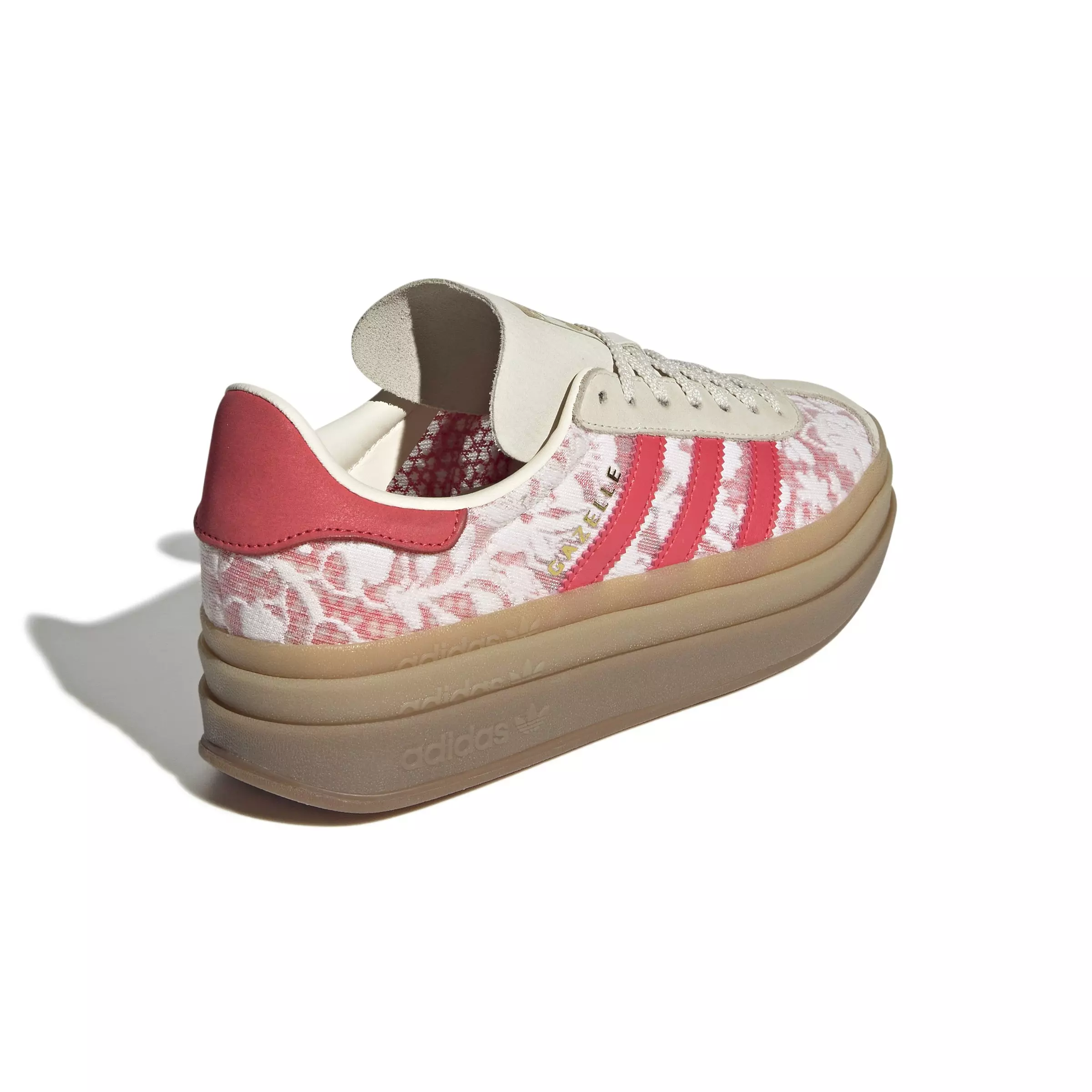 adidas Originals Gazelle Bold X Liberty London "White/Cream White/Better Scarlet" Women's Shoe - WHITE/WHITE/SCARLET