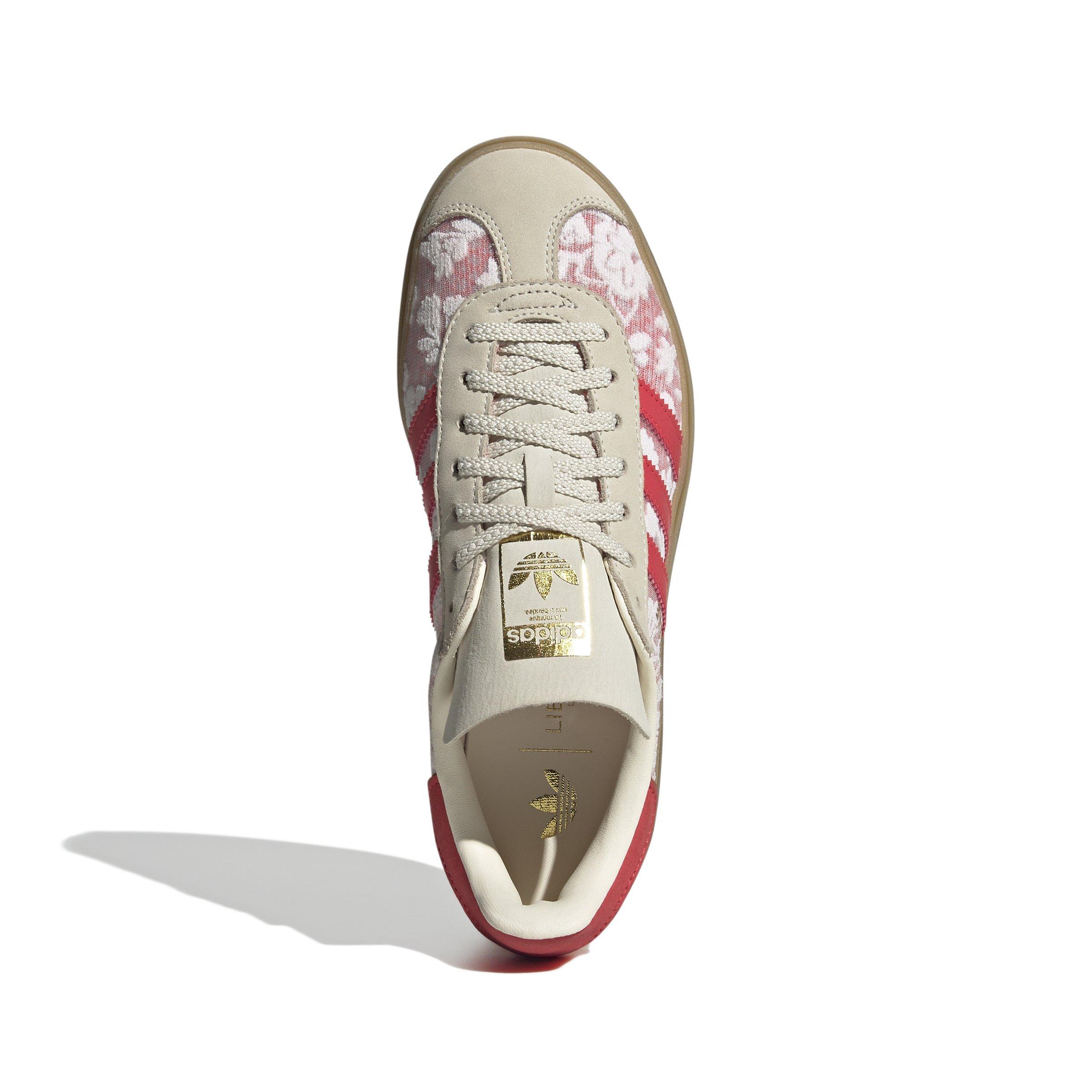 adidas Originals Gazelle Bold X Liberty London "White/Cream White/Better Scarlet" Women's Shoe - WHITE/WHITE/SCARLET Thumbnail View 5