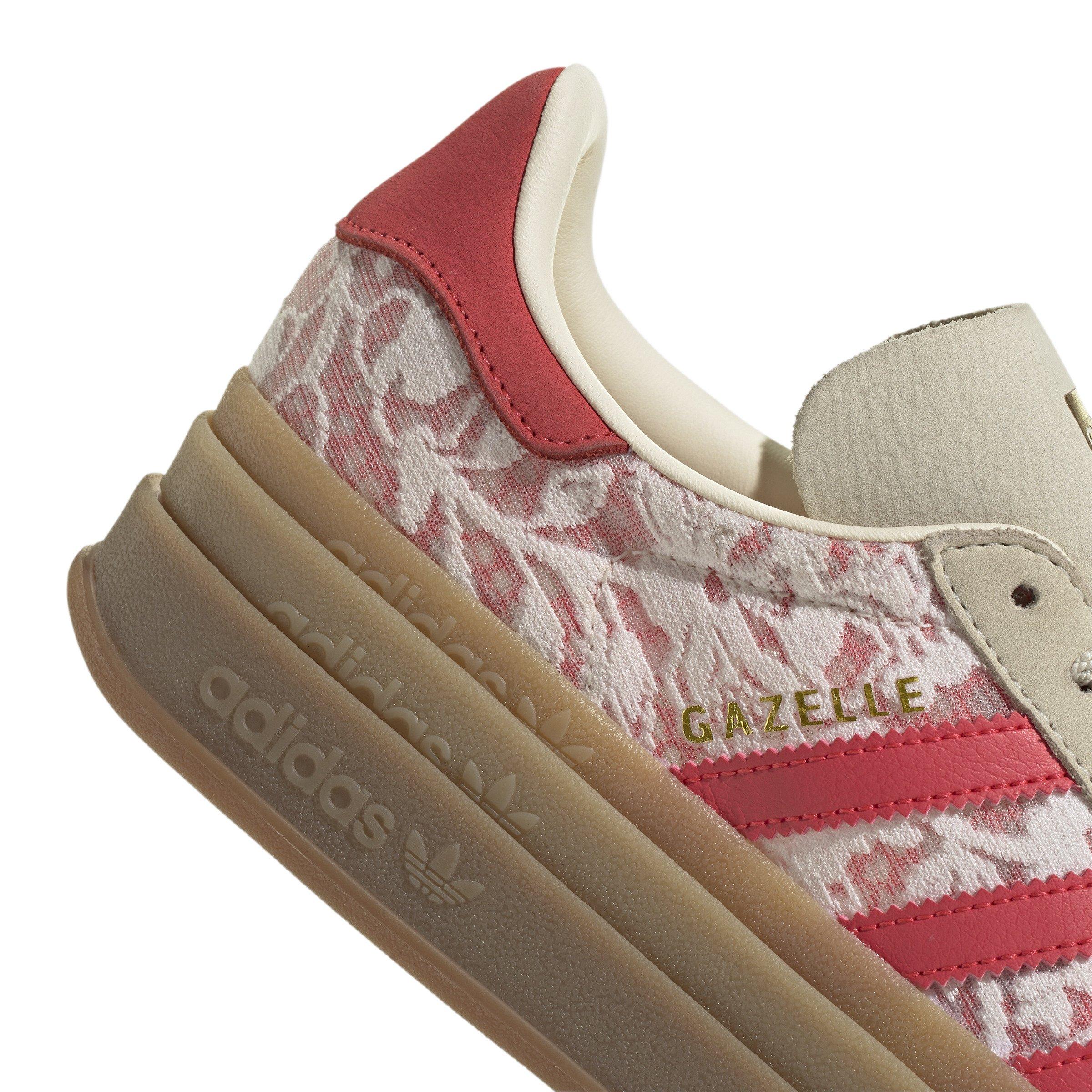 adidas Originals Gazelle Bold X Liberty London "White/Cream White/Better Scarlet" Women's Shoe - WHITE/WHITE/SCARLET Thumbnail View 8