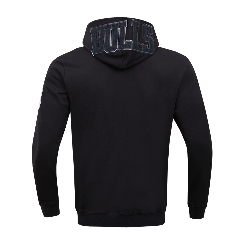 Pro Standard Men's Chicago Bulls Triple Black Zipper Jacket - BLACK Thumbnail View 2