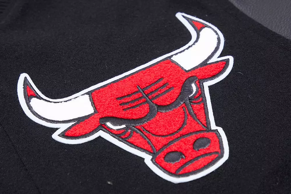Pro Standard Men's Chicago Bulls Classic Wool Varsity Jacket - Black - BLACK