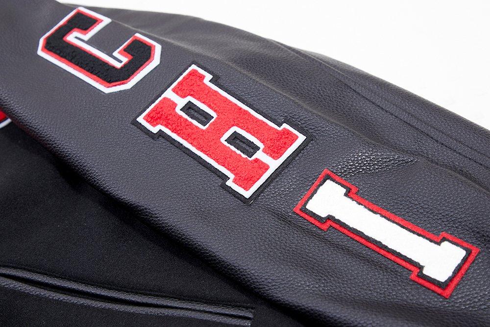 Pro Standard Men's Chicago Bulls Classic Wool Varsity Jacket - Black - BLACK Thumbnail View 7