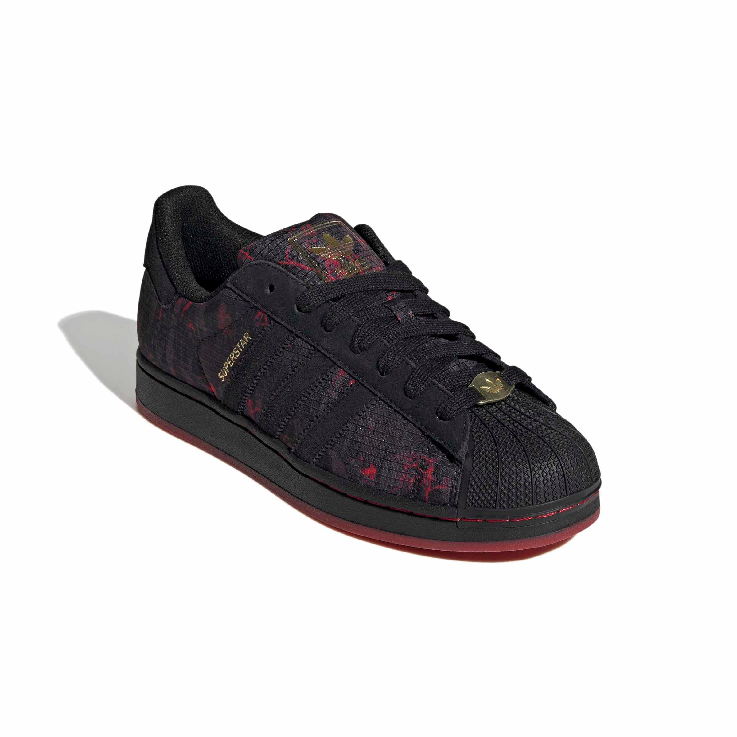 adidas Originals Superstar II "Core Black/Power Red/Gold Metallic" Men's Shoe - BLACK/RED/GOLD Thumbnail View 3