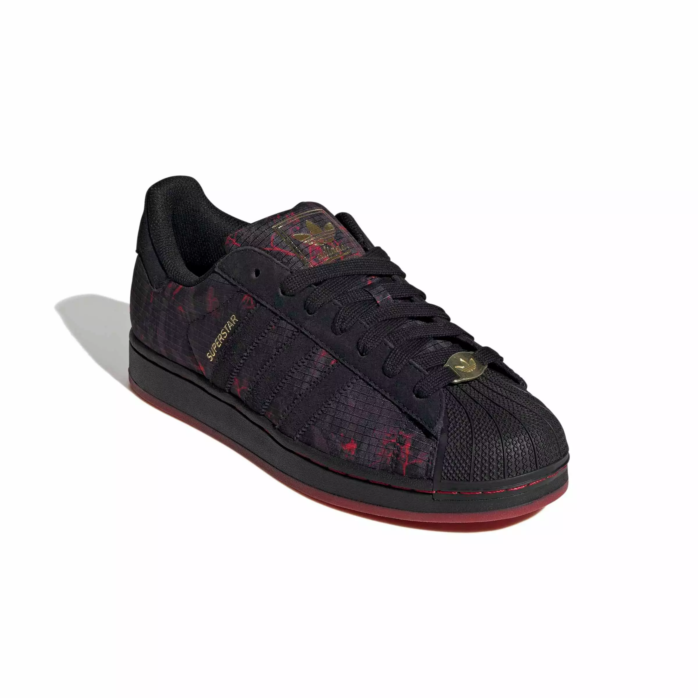 adidas Originals Superstar II "Core Black/Power Red/Gold Metallic" Men's Shoe - BLACK/RED/GOLD
