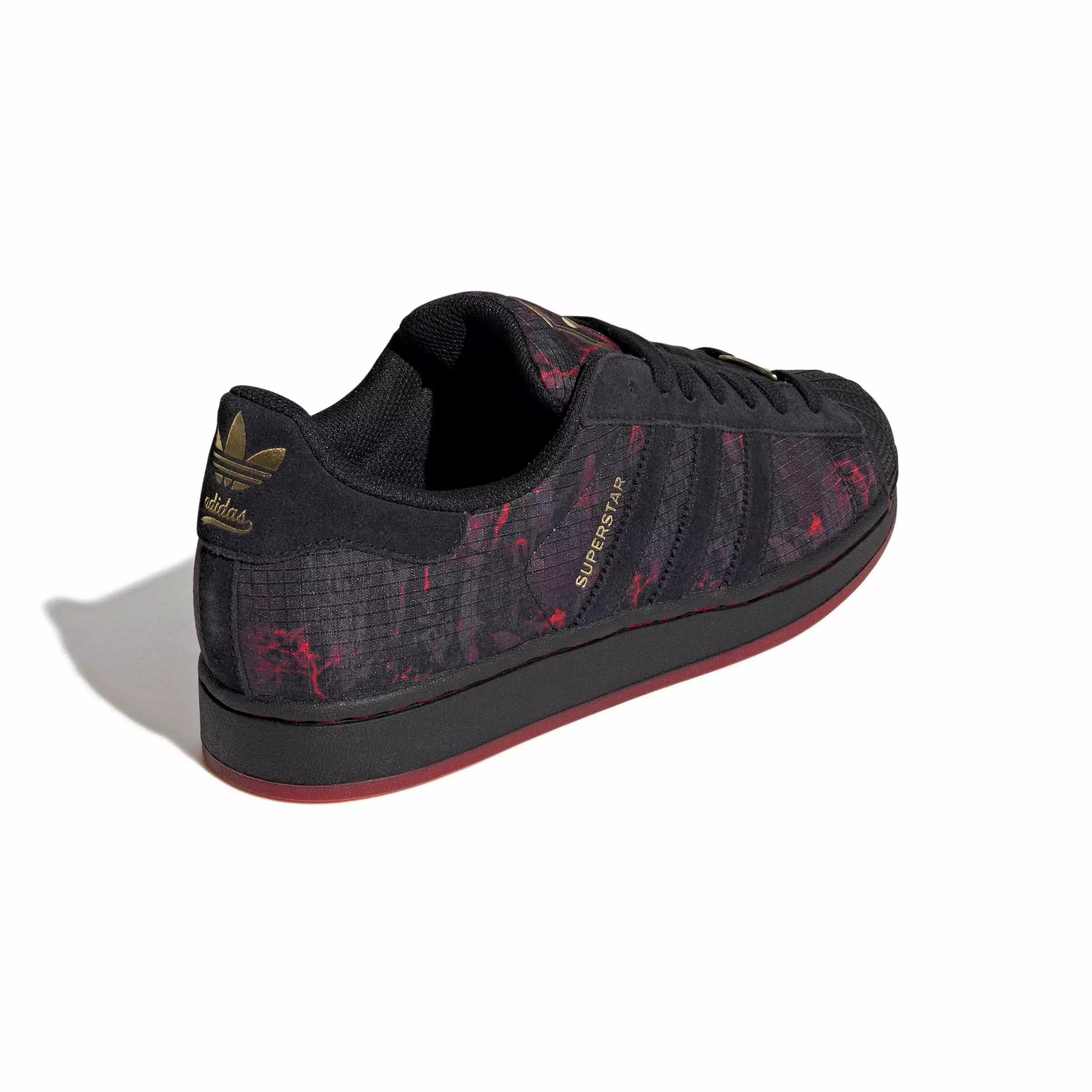 adidas Originals Superstar II "Core Black/Power Red/Gold Metallic" Men's Shoe - BLACK/RED/GOLD