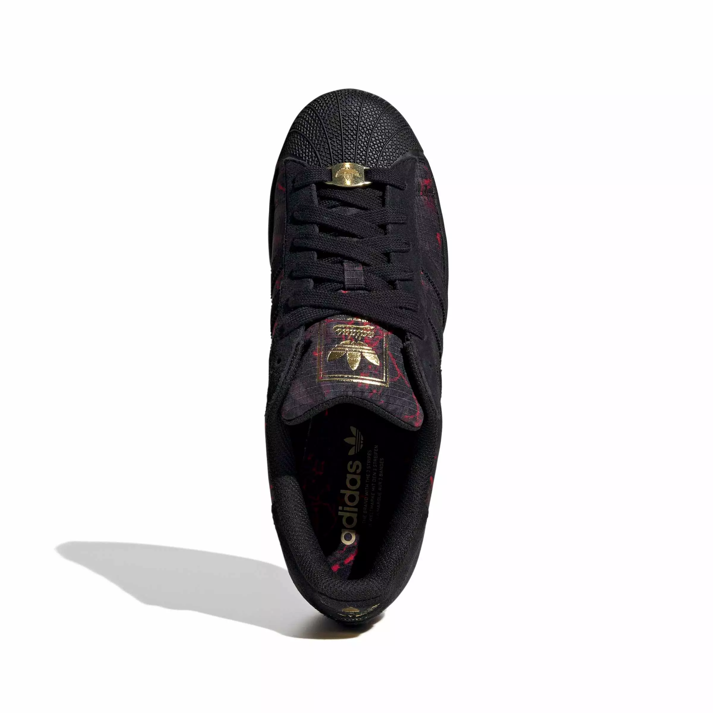 adidas Originals Superstar II "Core Black/Power Red/Gold Metallic" Men's Shoe - BLACK/RED/GOLD