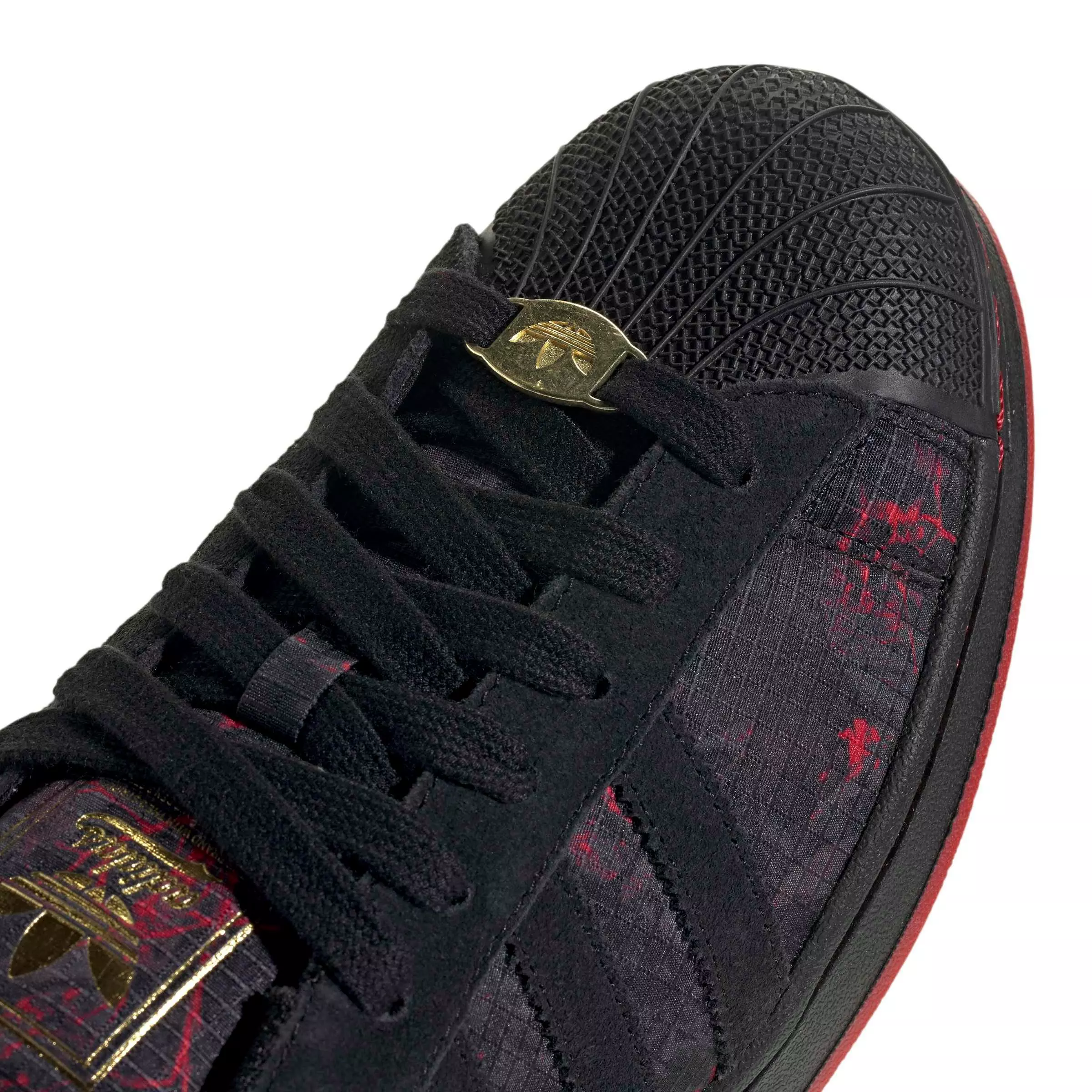 adidas Originals Superstar II "Core Black/Power Red/Gold Metallic" Men's Shoe - BLACK/RED/GOLD