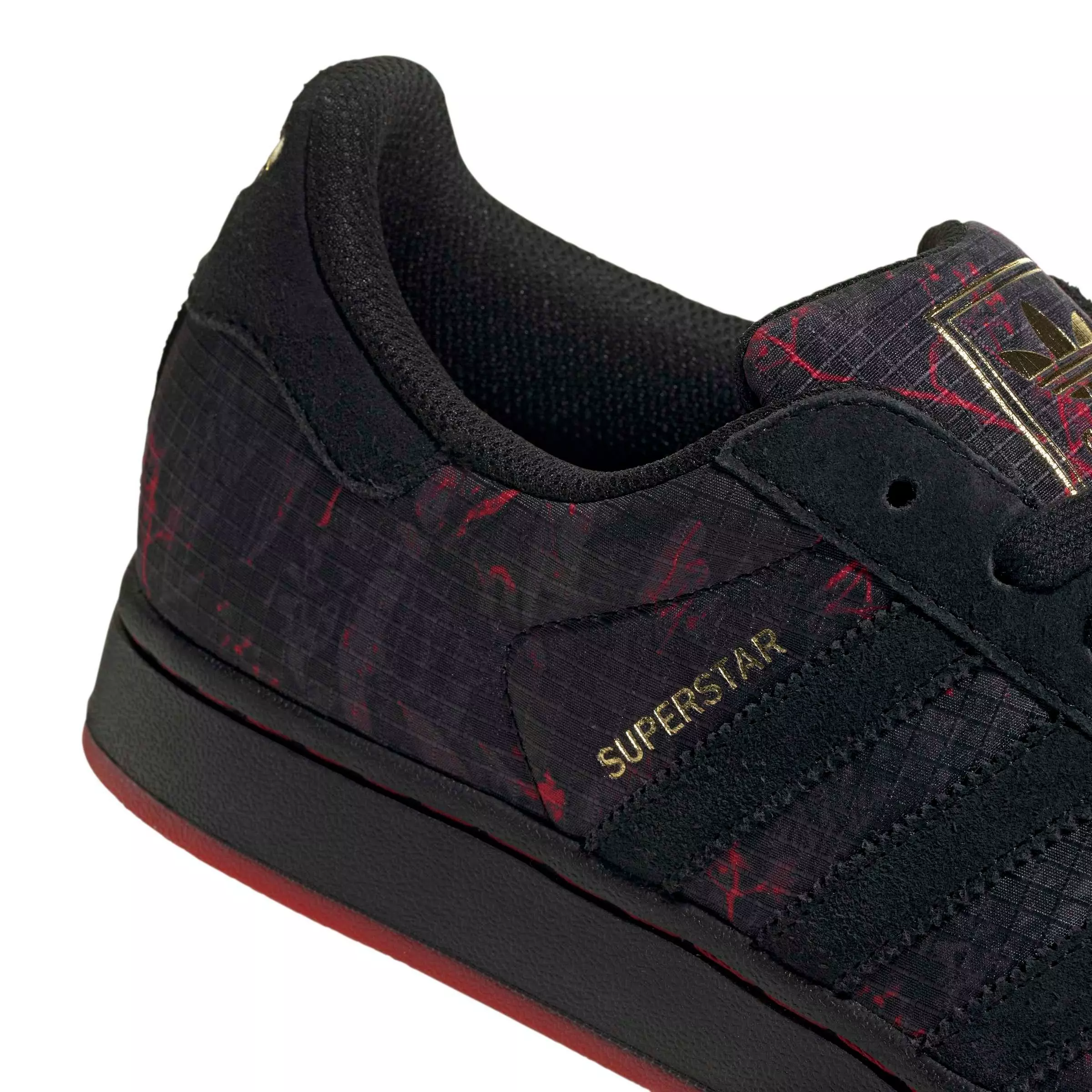 adidas Originals Superstar II "Core Black/Power Red/Gold Metallic" Men's Shoe - BLACK/RED/GOLD
