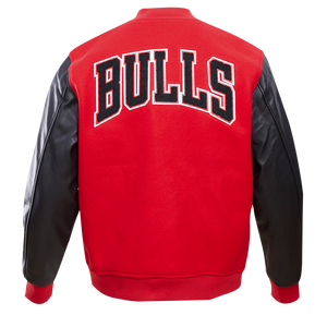 Pro Standard Men's Chicago Bulls Classic Wool Varsity Jacket -Red/Black