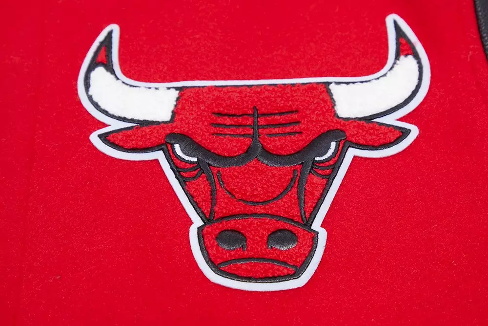 Pro Standard Men's Chicago Bulls Classic Wool Varsity Jacket - Red/Black - RED/BLACK