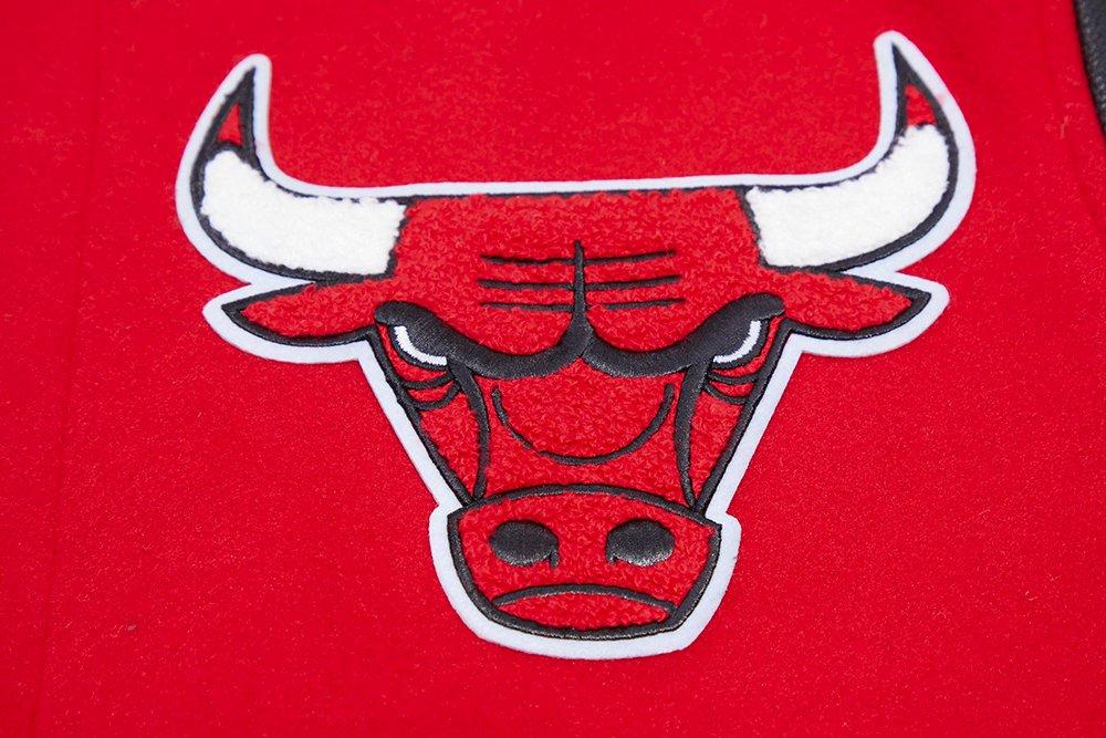 Pro Standard Men's Chicago Bulls Classic Wool Varsity Jacket -Red/Black - RED/BLACK Thumbnail View 5