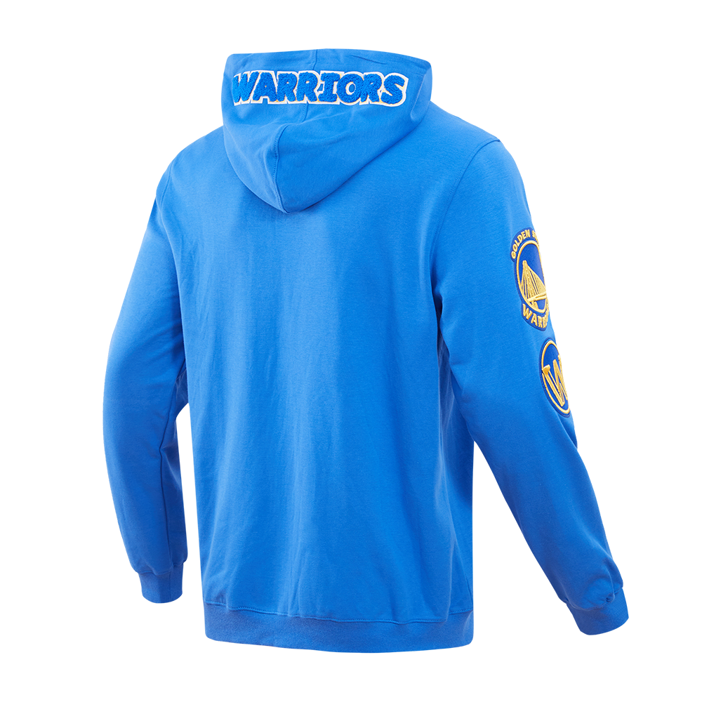 Pro Standard Men's Golden State Warriors Classic Chenille DK Full-Zip Pullover Jacket -Royal Blue - ROYAL BLUE Thumbnail View 4