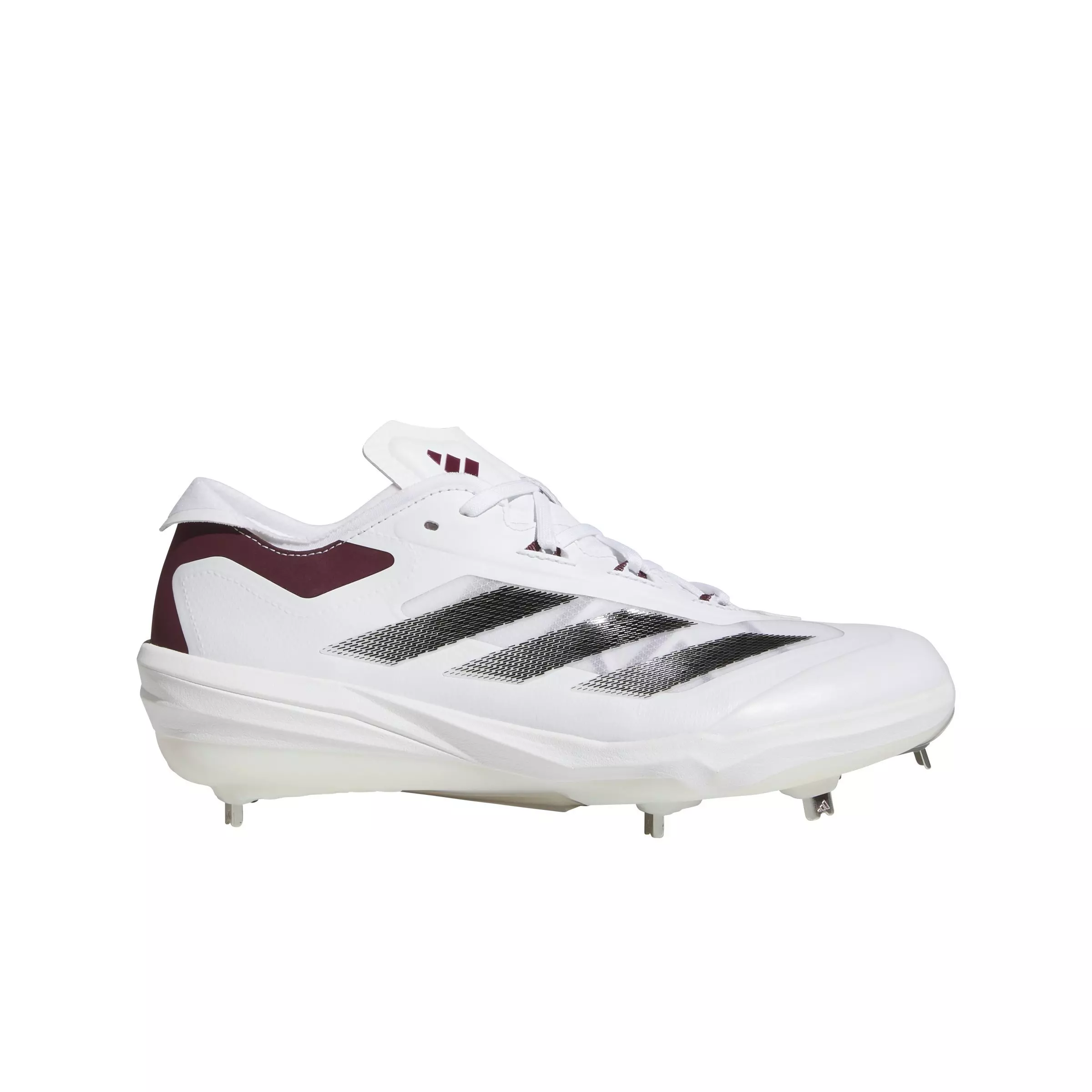 adidas Adizero Impact "Ftwr White/Core Black/Team Maroon 2" Men's Baseball Cleat - WHITE/BLACK/MAROON
