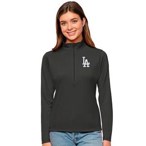 Antigua Women's Los Angeles Dodgers Tribute Quarter-Zip Pullover Jacket