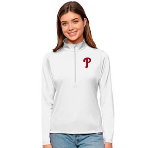 Antigua Women's Philadelphia Phillies Tribute Quarter-Zip Pullover Jacket
