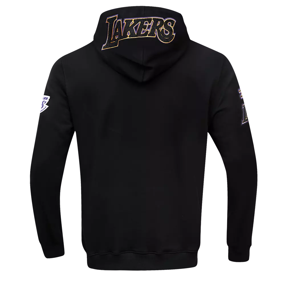 Pro Standard Men's Los Angeles Lakers Classic Chenille DK Full-Zip Pullover Jacket -Black - BLACK