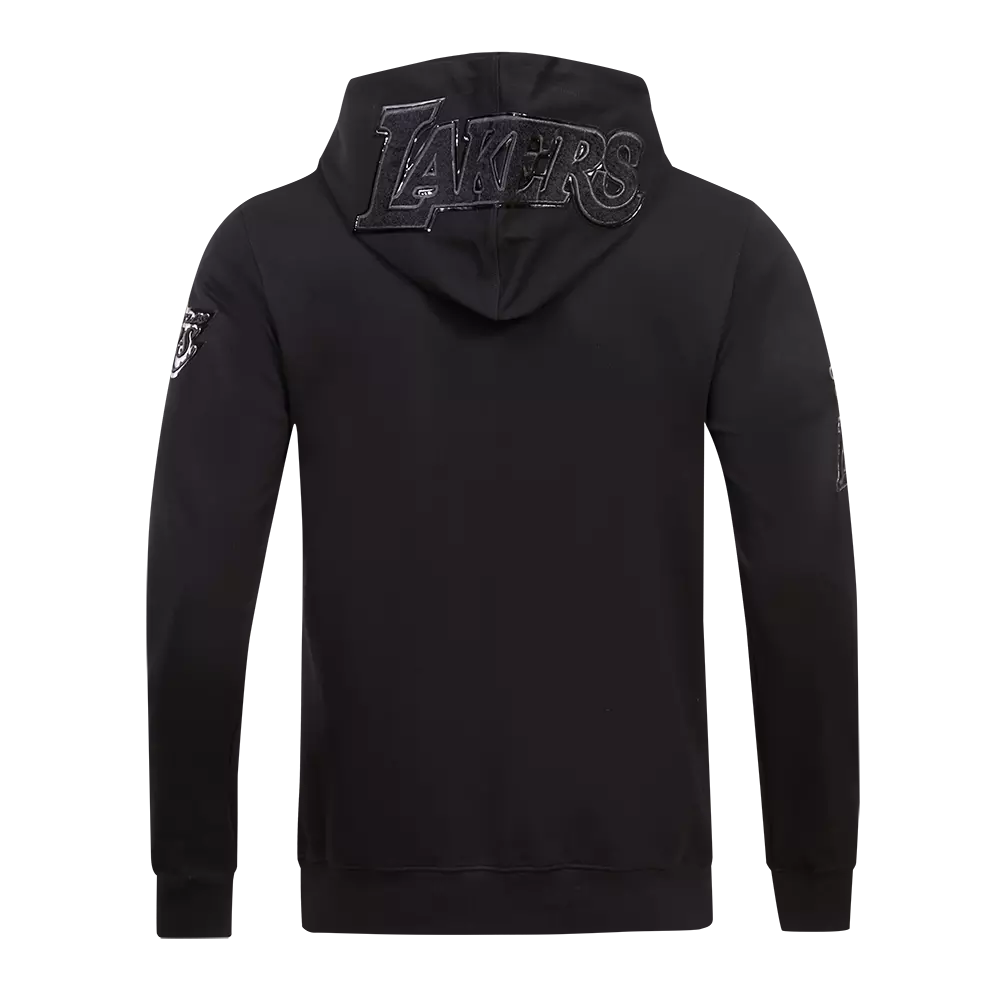 Pro Standard Men's Los Angeles Lakers Triple Black Zipper Jacket - BLACK