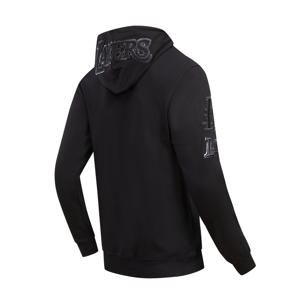 Pro Standard Men's Los Angeles Lakers Triple Black Zipper Jacket - BLACK Thumbnail View 4