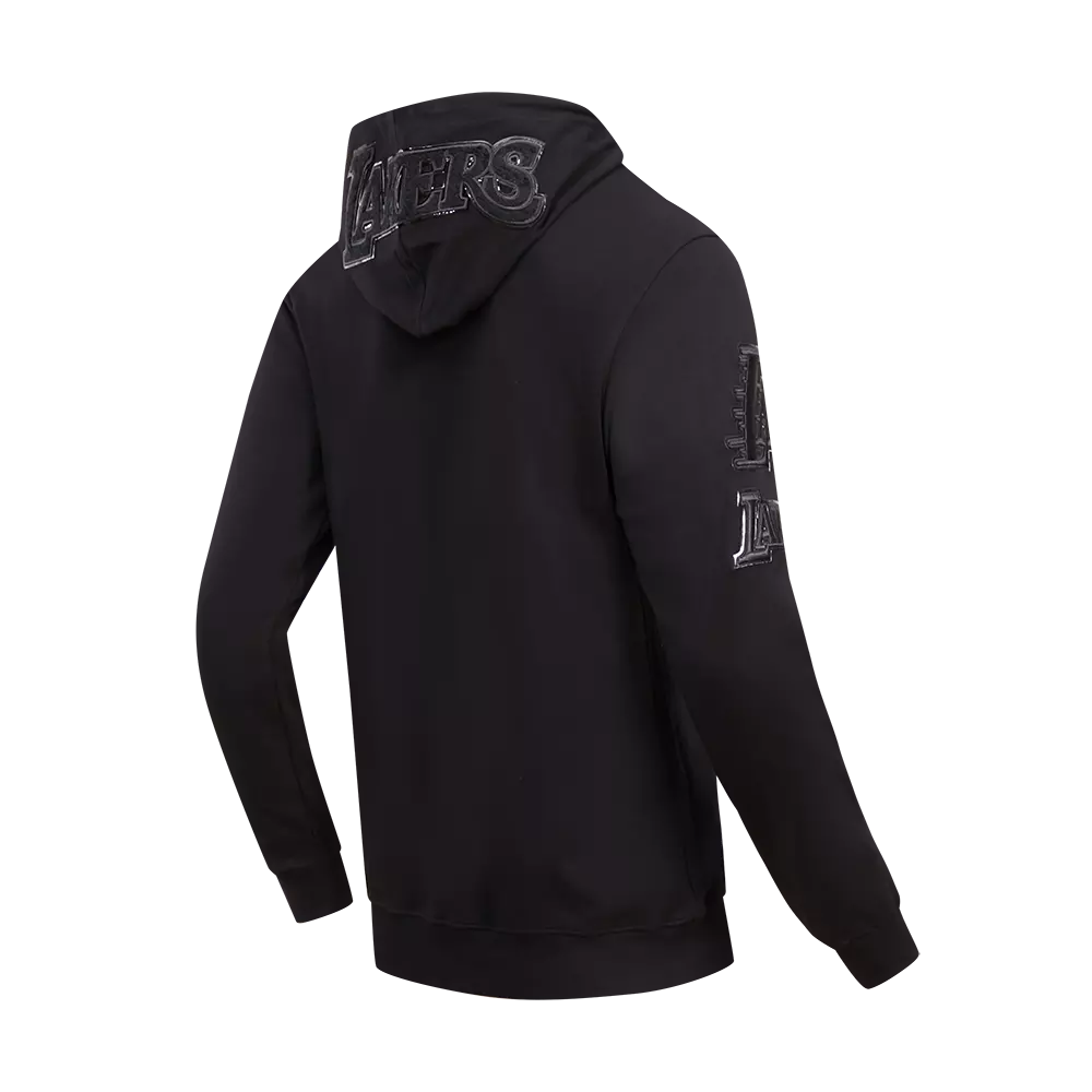 Pro Standard Men's Los Angeles Lakers Triple Black Zipper Jacket - BLACK