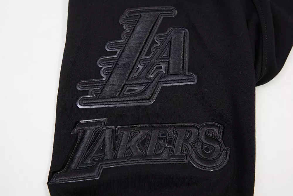 Pro Standard Men's Los Angeles Lakers Triple Black Zipper Jacket - BLACK