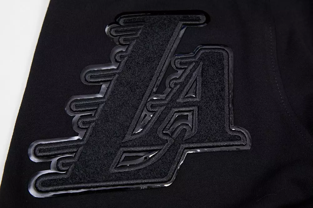 Pro Standard Men's Los Angeles Lakers Triple Black Zipper Jacket - BLACK