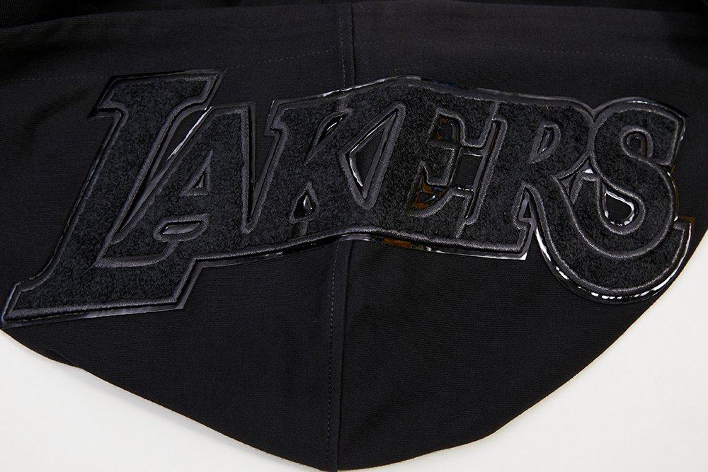 Pro Standard Men's Los Angeles Lakers Triple Black Zipper Jacket - BLACK Thumbnail View 8