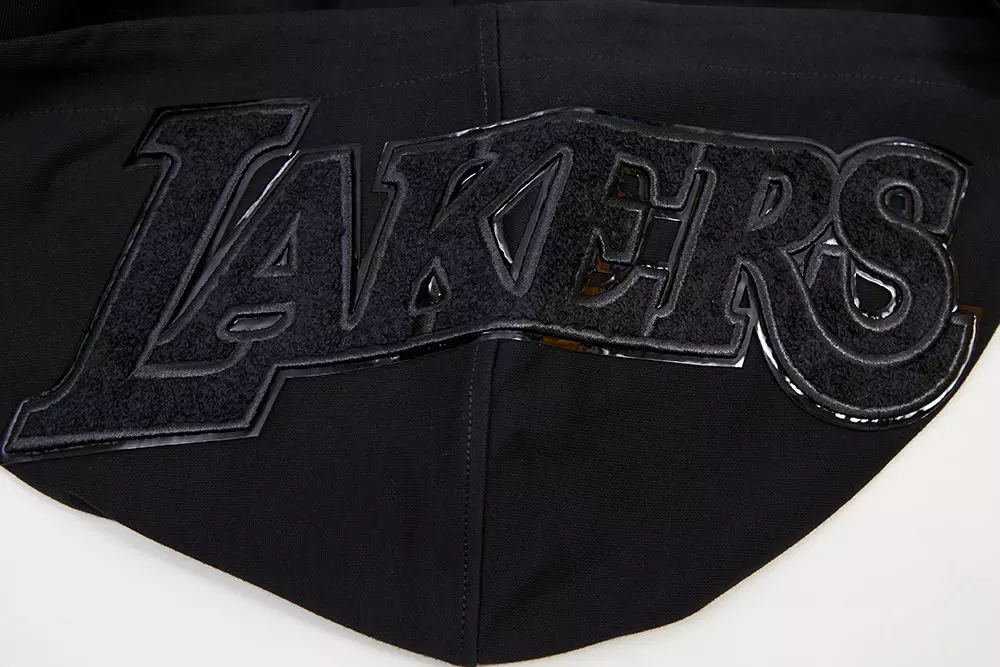 Pro Standard Men's Los Angeles Lakers Triple Black Zipper Jacket - BLACK