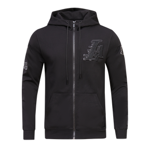 Pro Standard Men's Los Angeles Lakers Triple Black Zipper Jacket