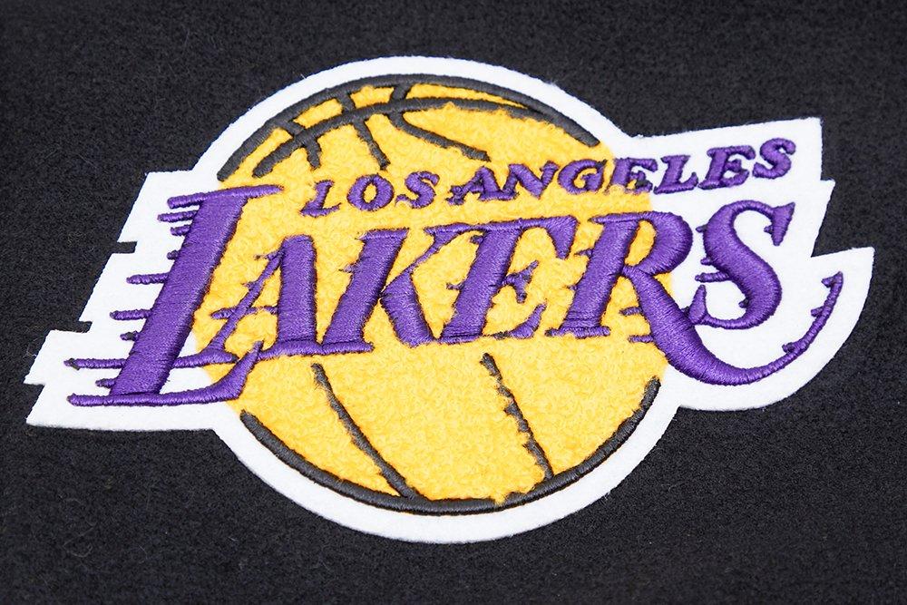 Pro Standard Men's Los Angeles Lakers Classic Wool Varsity Jacket -Black - BLACK Thumbnail View 5