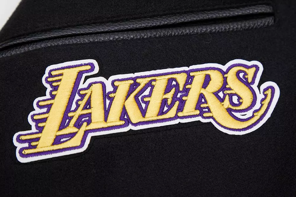 Pro Standard Men's Los Angeles Lakers Classic Wool Varsity Jacket -Black - BLACK