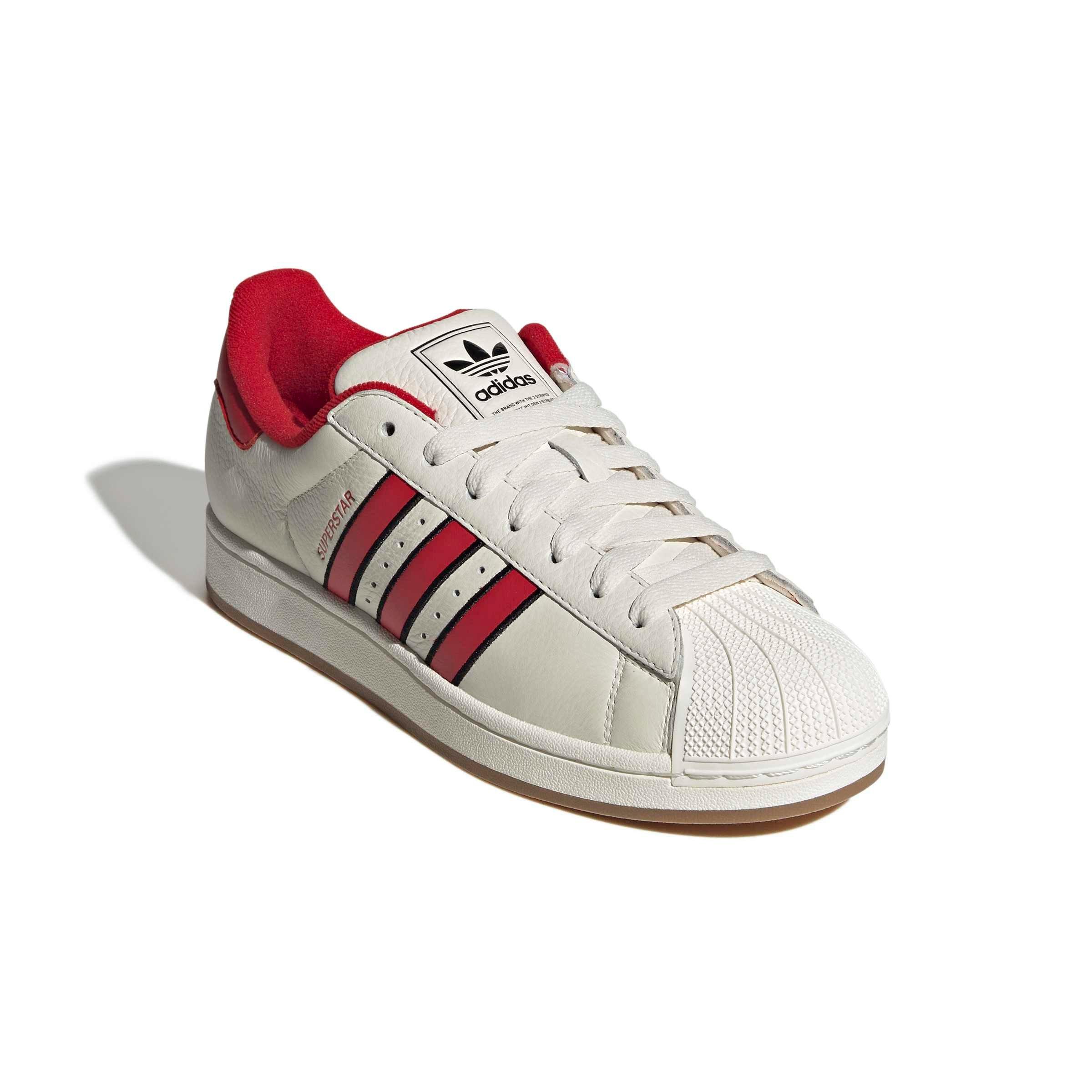 adidas Originals Superstar II "Off White/Better Scarlet/Core Black" Men's Shoe - OFF WHITE/SCARLET/BLACK Thumbnail View 3